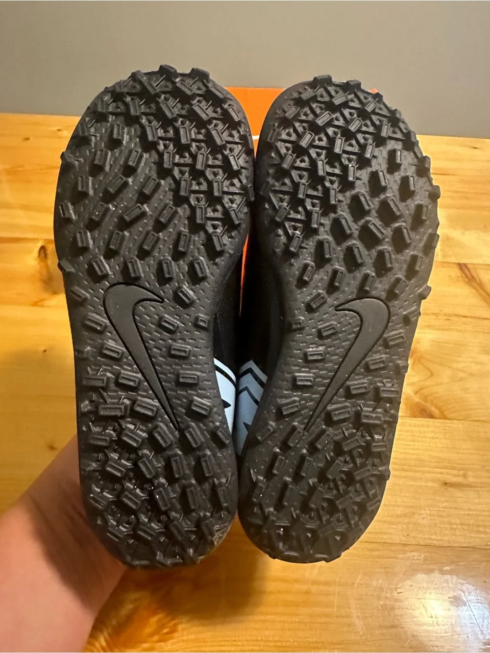 Nike Kids Black Sneakers with White Swoosh